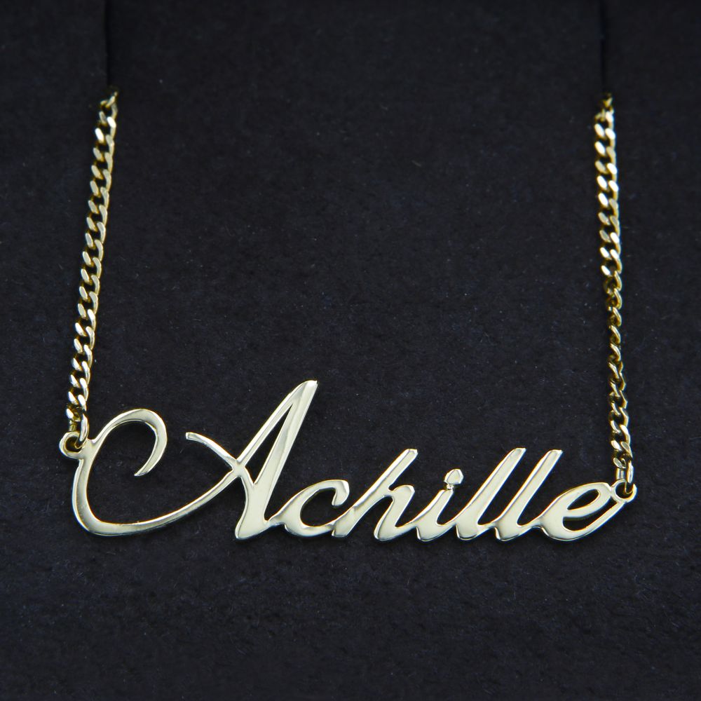 Creazione collana in oro giallo 18 kt con nome
